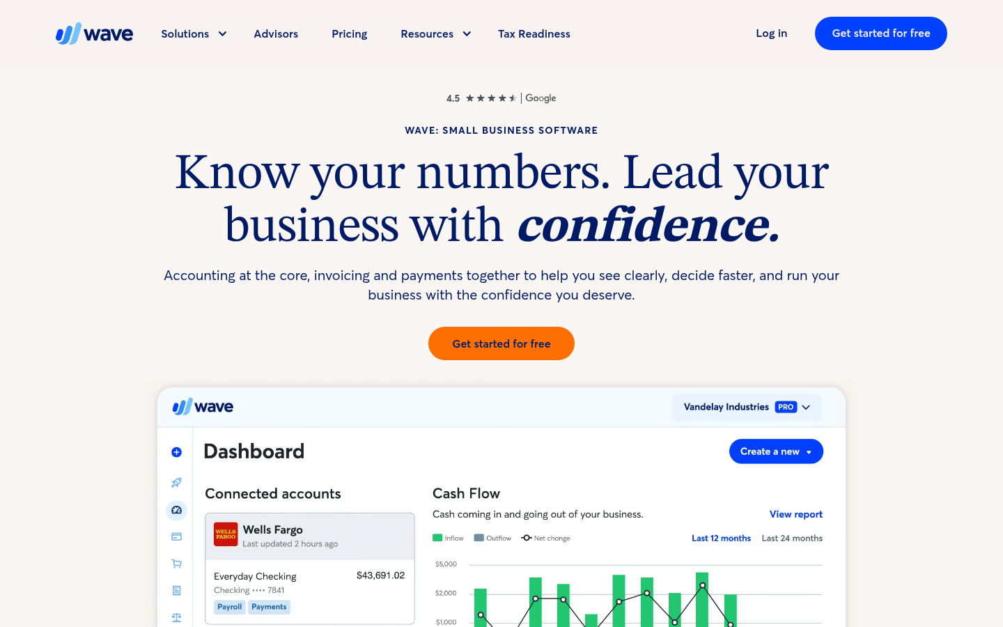 Wave dashboard screenshot